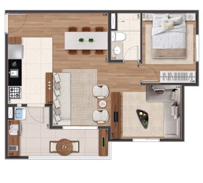 Planta A living ampliado